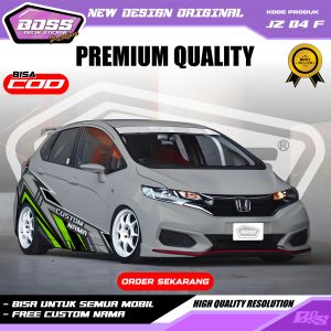JZ 04 - STIKER DECAL MOBIL JAZZ SIGRA FORTUNER SIGRA CALYA MOBILIO CIVIC BRV GRATIS CUSTOM NAMA