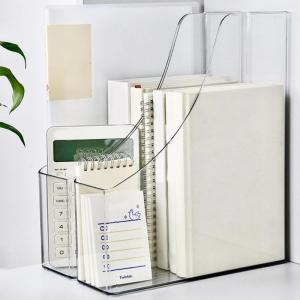 Desktop Bookends Clear Book Ends Magazine Stand Document Organizers Space Saving Magazine Stand Book End for Office