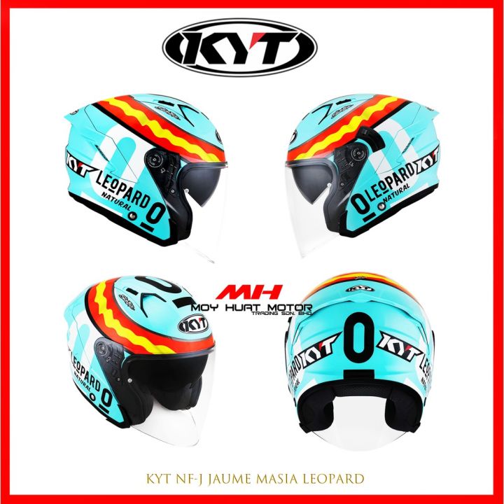 KYTKYT NF-J JAUME MASIA LEOPARD DOUBLE VISOR HELMET WITH SIRIM
