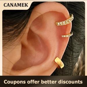 【 CANAMEK 】 3PCS Fashion Delicate Zircon Cute Ear Clips Crystal Ear Cuff No Earrings Fake Cartilage Ear Clip For Women Jewelry
