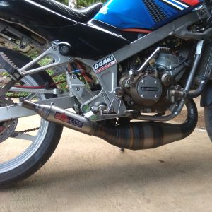 Knalpot Yy Pang Telo 3v3 2 Tak Kawasaki Ninja 150 Rx Series