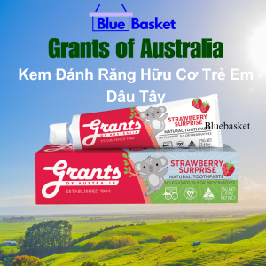 Kem Đánh Răng Hữu Cơ Cho Bé Từ 2 Tuổi Grants of Australia Tuýp 75G Nhập Khẩu Chính Hãng Từ Úc An Toàn Cho Trẻ Em