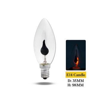 Edison Led Candle Light Bulb E14 E27 LED Flame Effect Bulb 3W AC220V Home for Decor Lighting Ampoule Candle Bulb/Flickering Flame Lamp Simulated Party