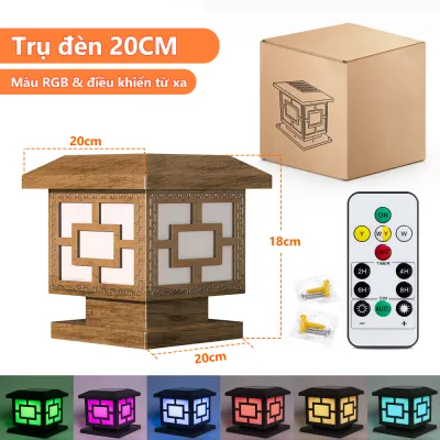 IP67 Đèn trụ năng lượng mặt trời ngoài trời Đèn trụ cổng năng lượng mặt trời đèn năng lượng mặt trời cỡ cho cổng nhà Đèn trụ cột trang trí sân trong