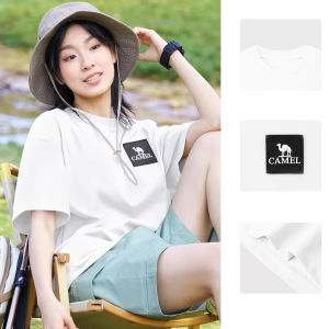 Cameljeans Áo thun cotton đôi khô nhanh ngoài trời áo ngắn tay thể thao mùa hè nam nữ