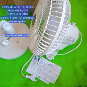H86 Kipas Angin Meja Mitsuyama PORTABLE 9 inchDesk Fan Duduk 9" SNI Original meja in 2 kecepatan putaran 180 derajat desain kompak fungsionalitas kerja ruang tamu kamar tidur sejuk arah aliran Ukuran baling Daya 25 w Efisien praktis udara Desain minimalis