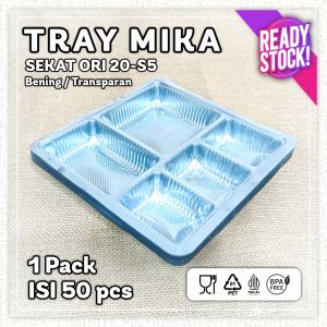 Mika Tray Ukuran 20 Sekat 5 20S5 Alas Plastik Kotak Dus Nasi Katering