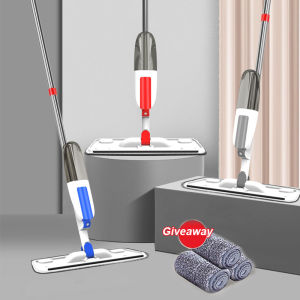 Lazy colorful water spray mop handfree large panel rotating absorbent panel