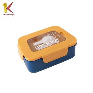 Satu Keluarga Lunch Box Anak 3 Sekat C1380 Tempat Makan Lucu Kotak Bekal Anti Tumpah Anak Sekolah