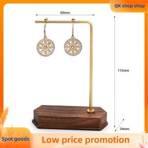 ✨QK shop✨ Jewelry Display Stand Necklace Earrings Jewelry Copper Wood Jewelry Display Props Shooting Jewelry Booth Display Pieces