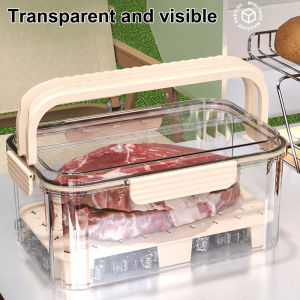 Quivlox Outdoor Picnic Fridge Organizer Leak-Proof Fruit Veggie Storage Box Bekas Simpan Makanan Sayur