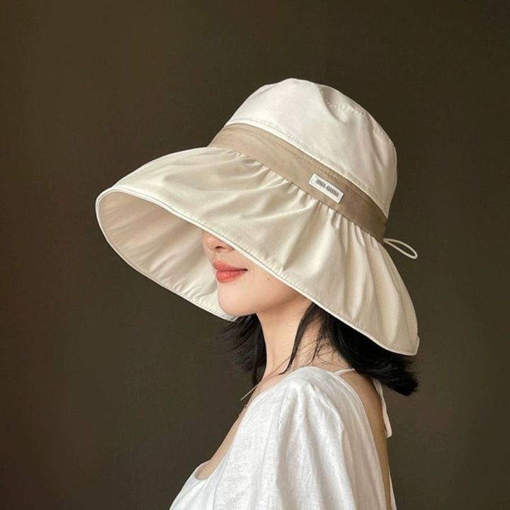 QUFUL Vành Lớn Mũ ngư dân chống nắng Có thể điều chỉnh Vải Mũ tai bèo ...