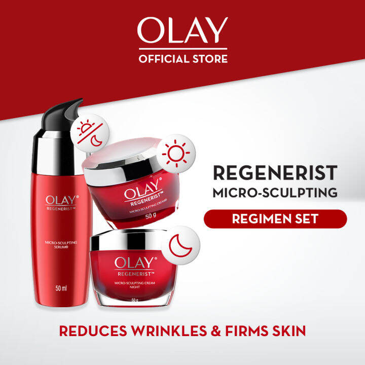 [Bundle of 3] Olay Regenerist Micro Sculpting Day Cream 50g & Night ...