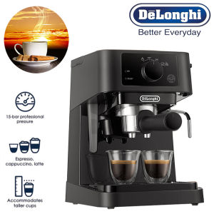 Máy pha cà phê Espresso Delonghi Italia EC235.BK Áp suất 15 bar Công suất lên đến 1100 W - Hàng chính hãng Bảo hành 12 Tháng
