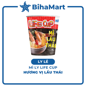 [LY LẺ] - THIEN HUONG FOOD - Mì ly Life Cup hương vị Lẩu thái Mì ly lẩu thái Life Cup Mì lẩu thái Life Cup ly (60g/ly)