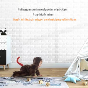 [SG stock] Self -stick wall torch 3D three -dimensional waterproof moisture -proof bedroom Cement wall rental house cover ugly renovation background anti -collision wall sticker