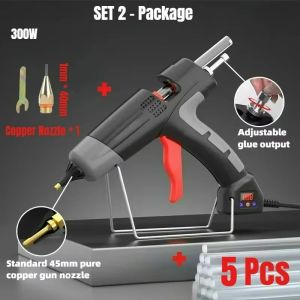 Professional Hot Melt Glue 11mm Sticks Digital Temperature Control 300W/800W Silicone Glue for Woodworking.