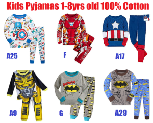 (Msia Stock) Kids Pajamas Set For 6 mths-3 Years Height 90-100cm 100% Cotton Pyjamas Long Sleepwear Baju Tidur Budak 儿童纯棉长袖睡衣