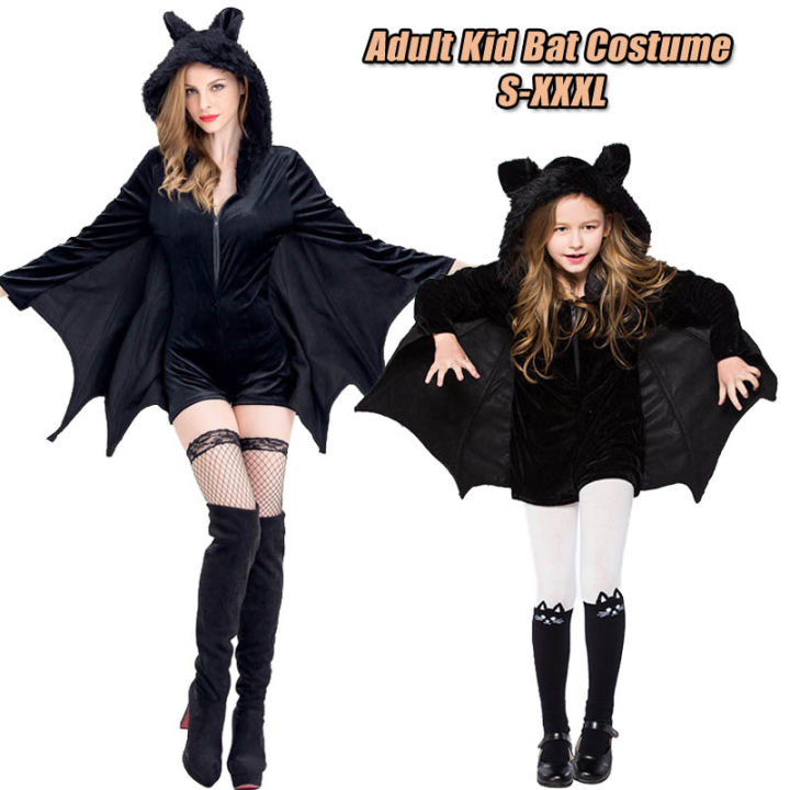 Phụ nữ trưởng thành trang phục người dơi Phù Thủy đen váy cosplay Kid ...