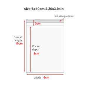 100pcs Small Size Clear Self Adhesive Bags Long Plastic Opp Bag For Sundries Jewelry Packing