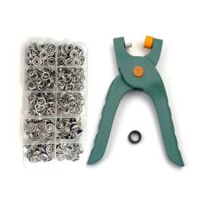 1Set No Sew Five-Prong Snap Button Pliers Kit Metal Fastener Tool With Storage Box For Clothes Fabric