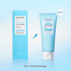 SKINTIFIC 5X Ceramide Low pH Cleanser 80ml Amino Acid Surfactant No Tightness Hydrates Barrier Strengthening Hydrates & Repairs Barrier