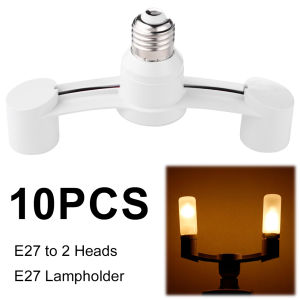 Vktech 10 Pack E27 Light Socket Splitter Adapter for Industrial and Warehouse Lighting Fixtures Easy to Install