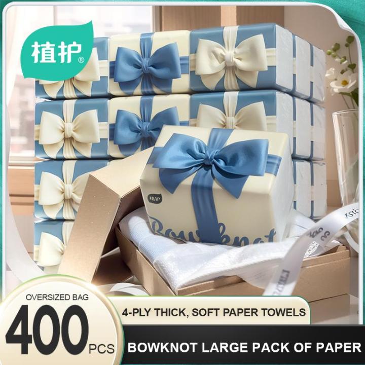 [20 Packs] Botare Air-Cushion Bow Facial Tissue 4-Ply 400 Sheets Deluxe ...