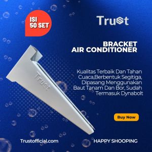 Breket AC outdoor Isi 50 Set bracket AC outdoor + Dynabolt set M10 untuk 3/4PK 1/2PK 1PK-TRUST