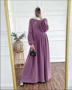 Gamis Polos shakila  bahan crinkle Airflow terbaru 2022 dres wanita kekinian