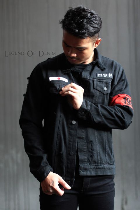 Jaket jeans hot sale ripped