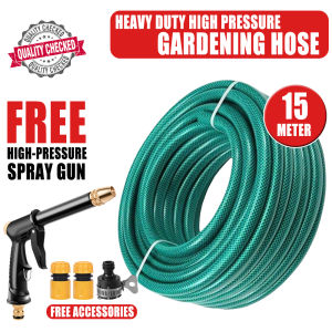 Heavy Duty Water Spray High Pressure Pvc Garden Hose With High Pressure Nozzle And Connection Accessory For Gardening & Cleaning