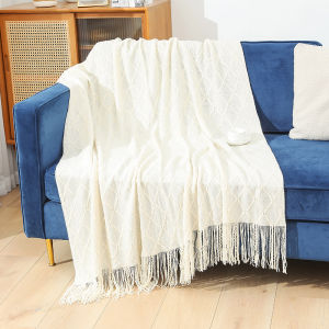 Bắc Âu Kim Cương Kiểm Tra Dệt Kim chăn sofa khăn choàng điều hòa không khí Chăn Máy Bay Đầu Gối Chăn Trang Trí Nhà Chăn