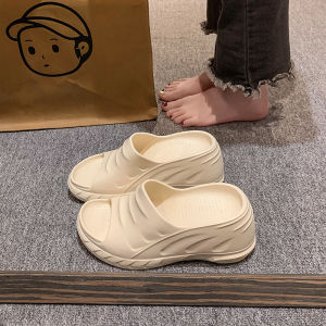 [Free Shipping] Flip-Flops Summer Outdoor Wear Wedge-Heeled Thick-Soled High-Heeled Beach Sandals EVA Material