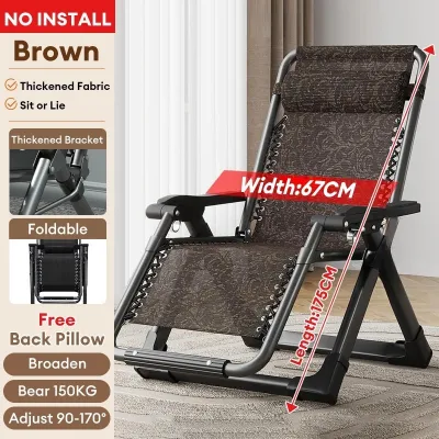NAIJIA Portable Folding Chair 2-in-1 Lazy Recliner & Nap Bed for Office/Balcony/Beach/Camping | Kerusi Malas Lipat | Elderly Leisure & Attendant Chair 摺疊椅