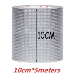 Aluminum foil butyl tape waterproof tape is used for roof leak repair sealant repair wall cracks strong waterproof paste glass color steel tile building crack repair self-adhesive coil