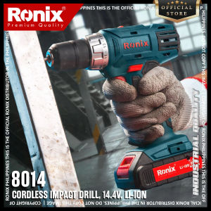 Ronix 8018 Cordless Drill Driver 18V 30N.M-Mega Series (2pcs Battery) Lightweight Ergonomic Design for Comfort LED Light for Visibility 21 Clutch Settings for Precision 2-Speed Function for Versatility High Performance & Fast Charger Included Durab