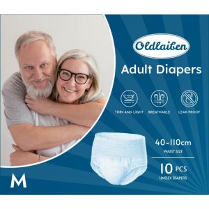 Aoduoyaya Adult Diapers Night Use Pull-Up Pants Leak-Proof Men Women Elderly Extra Large Size XL 10PCS