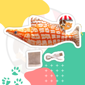 Mainan Kucing Dancing Fish Dengan Catnip - MAINAN IKAN KUCING BERGERAK Mainan Boneka Ikan Bisa Gerak
