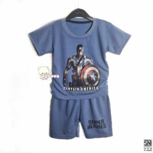 BARU SETELAN BAYI DAN ANAK LAKI LAKI 6 BULAN SAMPAI 7 TAHUN KEREN TREND KEKINIAN BAJU ANAK COWO ONE SET KAOS KAPTEN