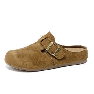 Free Shipping Thick-Soled 2026 Spring New Collection: Closed-Toe Slippers With Hidden Heel Flat-Soled Slip-On Casual Shoes For Moms