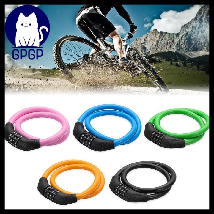 GPGP Bicycle Steel Cable Chain Cycle Security Bike Lock Padlock ...