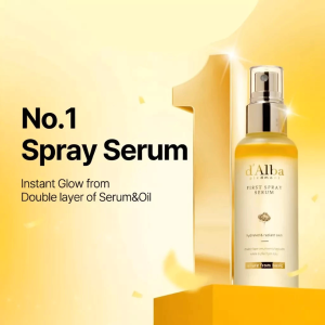dAlba Piedmont First Spray Serum 100ml Double‑Layer Serum & Oil Mist White Truffle Hydrating Facial Spray Instant Glow Boosting Long‑Lasting Moisture Revitalizing Skin Care Mist Oil‑Infused Hydrating Setting Mist