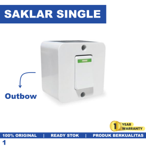 Saklar Engkel Outbow Lampu Tunggal Tempel Single VISICOM VS 901 OB SNI Saklar Tunggal