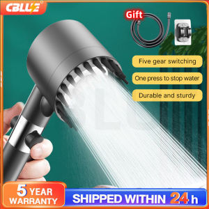 Powerful German Handheld Shower Head with Filtering and Boosting Features Adjustable High Pressure Water Saving Shower One-Key Stop Water