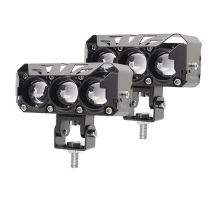 Spotlight Lampu Tembak Sorot Laser LED Foglamp SQL 3 Mata Waterproof Univesal Putih Kuning 12-24V Lampu Tembak  Mobil Dan Motor