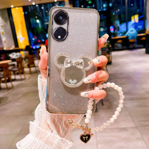 Phone Case For OPPO A60 A17 A78 5G A58 A38 A18 A98 Reno 8T 5G A17K Mirror Casing With Strap