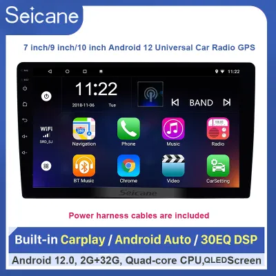 Seicane Android Car Radio Stereo GPS 7inch/9 inch/10.1inch QLED Touchscreen Universal GPS Navigation Head unit for hyundai vw toyota honda nissan kia Multimedia Player with Bluetooth WIFI