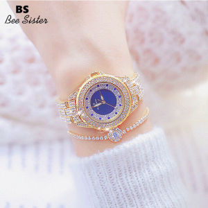 BS Bee Sister 1623 Hot Sale Fashion Women Watch Casual Stainless Steel Strap Quartz Waterproof Watches Ladies Elegant Diamond Rhinestone Wristwatch Gift For Women