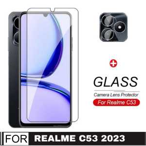 PROMO PAKET 2 INC 1 Tempered Glass REALME 11 4G 2023 / REALME C51 NFC / REALME C53 NFC / REALME NARZO 50I PRIME 2022 Anti gores Kaca Pengiriman Cepat